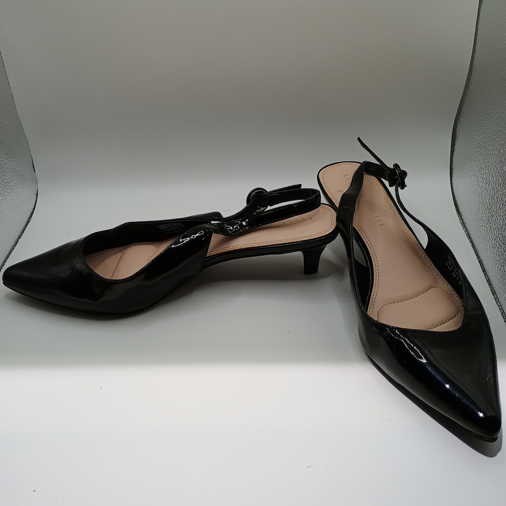 Kelly & Katie Black Patent Slingback Heels - Picture 2 of 5
